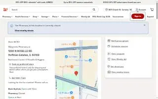 Walgreens of Hoffman Estates website