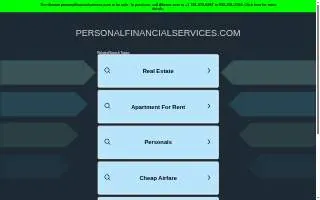 Personal Financial Services website