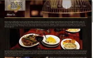 Stables Steakhouse website