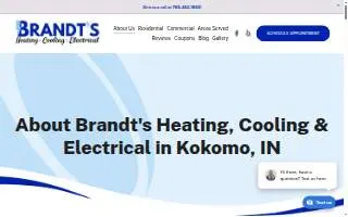 Brandt's Heating Cooling & Electrical website