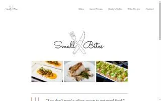 Small Bites Catering website