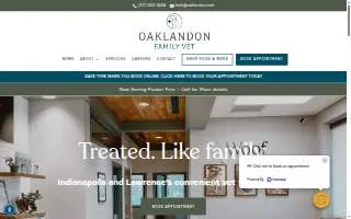 Oaklandon Family Vet website