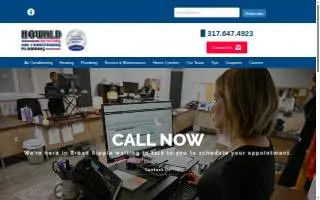 Howald Heating, Air Conditioning & Plumbing of Westfield website
