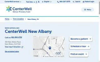 CenterWell Senior Primary Care of New Albany website