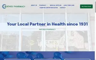 Mathes Pharmacy website