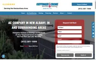 Oeffinger Crone Heating & Cooling Inc. website