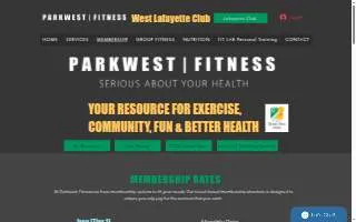 Parkwest Fitness of West Lafayette website