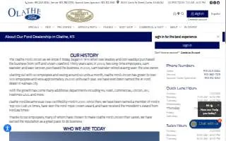 Olathe Ford Lincoln website