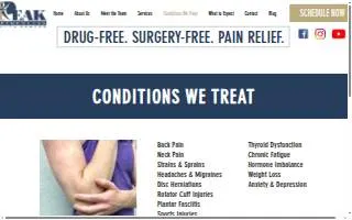 Peak Performance Health Center website
