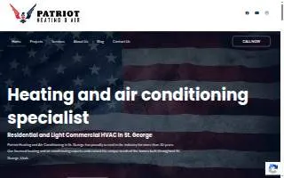 Patriot Heating, A/C & Plumbing website