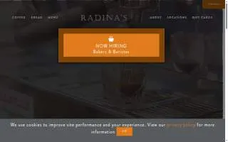 Radina's Bakehouse website