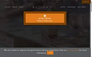 Radina's on the Hill website
