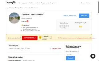 David's Construction of Salina website