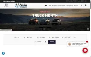 Holm Buick GMC website