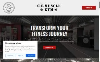 G C Muscle Gym website