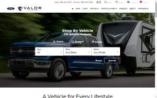 Valor Ford website