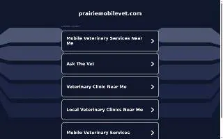 Prairie Pet Mobile Vet website