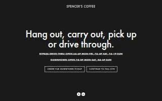 Spencer's Coffee website