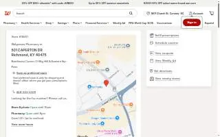 Walgreens of Richmond website