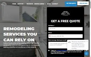 Collins Construction & Remodeling website