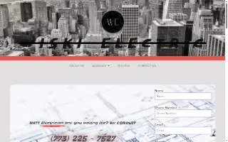 Wiski Electric Services of Arlington Heights website