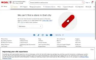 CVS Pharmacy of Paducah website