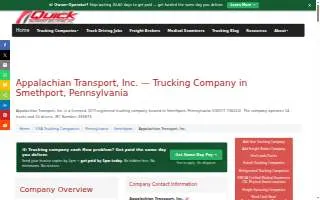 Appalachian Transport Inc website