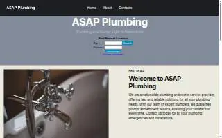 ASAP Plumbing of Danville website