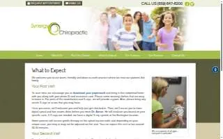 Synergy Chiropractic of Burlington website