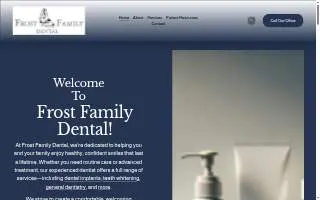 Frost Family Dental website