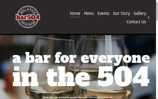 Bar 504 website