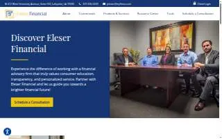 Eleser Financial of Lafayette website
