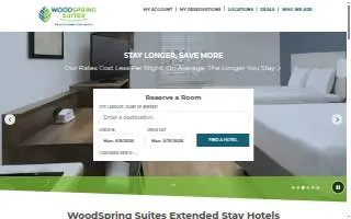WoodSpring Suites Lafayette website