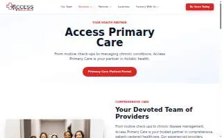 Access Primary Care of Lake Charles website