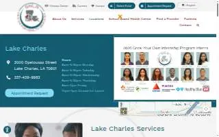 SWLA Center for Health Services of Lake Charles website