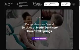 Model Dentistry Greenwell Springs website