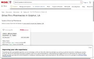 CVS of Sulphur website