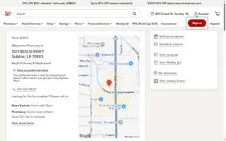 Walgreens of Sulphur website