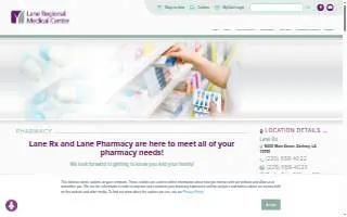 Lane Pharmacy website