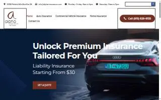 Alpha Insurance website