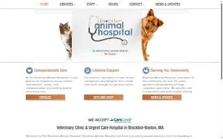 Brockton Animal Hospital website