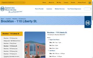 Urgent Care Center, Signature Healthcare - 110 Liberty Street- Brockton
