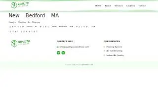 Quality Cooling & Heating of New Bedford website