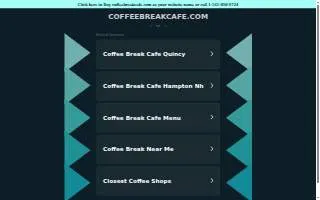 Coffee Break Cafe of Quincy website