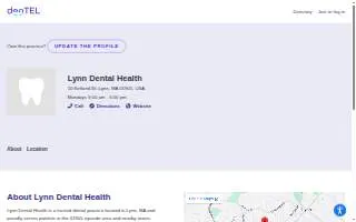 Lynn Dental Health website