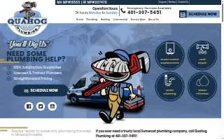Quahog Plumbing of Fall River website