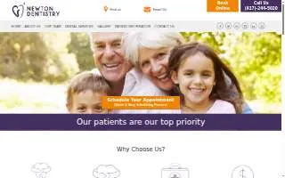 Newton Dentistry website