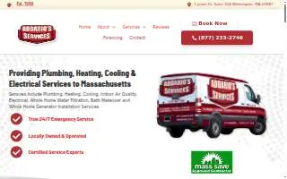 Addario's Plumbing Services of Newton website