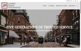James Page Insurance website