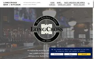 LongCross Bar and Kitchen website